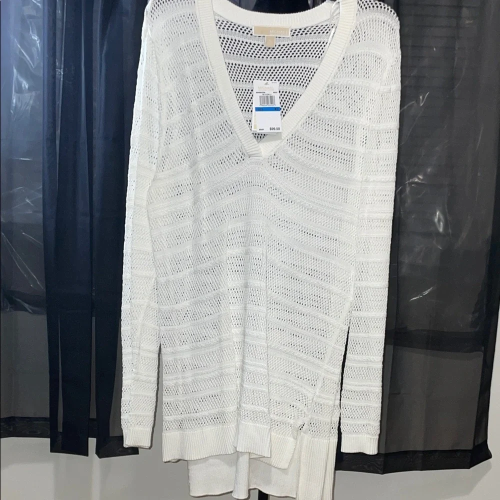 Michael Kors Cream V-Neck Sweater